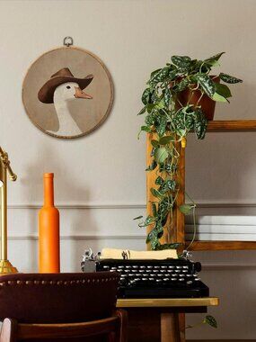 Western Round Framed Wall Art